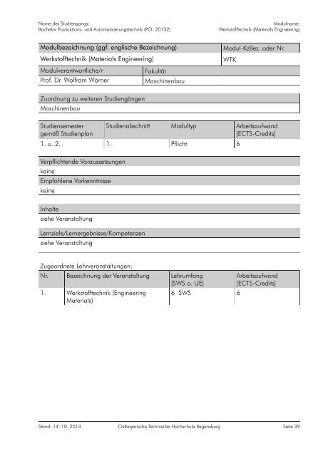 WS 2013/14 - Hochschule Regensburg