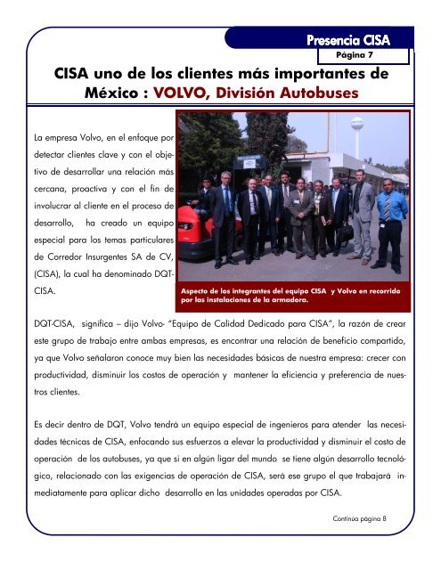 GACETA CISA NOVIEMBRE DE 2007 - ci-sa.com.mx