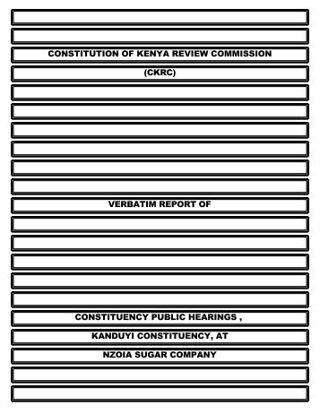 constitution of kenya review commission (ckrc ... - ConstitutionNet