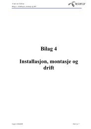 Bilag 4 Installasjon, montasje og drift - Jara - Telenor