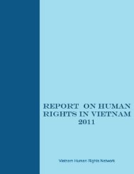 Report on Human Rights Situation in Vietnam 2011