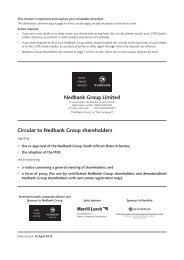 To read more download PDF - Nedbank Group Limited