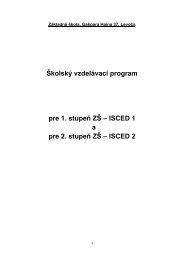 Å¡kolskÃ½ vzdelÃ¡vacÃ­ program pre Å¡k. rok 2013/2014 - ZÃ¡kladnÃ¡ Å¡kola ...