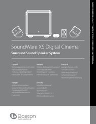 SoundWare XS Digital Cinema - Boston Acoustics