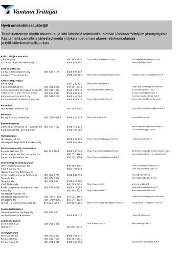 Tästä luettelosta löydät rakennus - Suomen Yrittäjät
