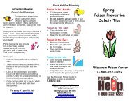 Spring Poison Prevention Safety Tips (pdf) - UW Health