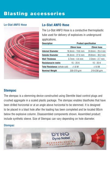 Blasting and Explosives Quick Reference Guide 2010 - Dyno Nobel