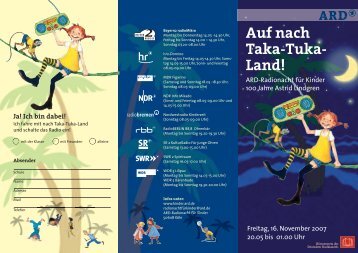 Auf nach Taka-Tuka- Land! - ARD-Radionacht fÃ¼r Kinder