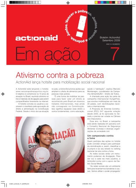 Ativismo contra a pobreza - ActionAid Brasil