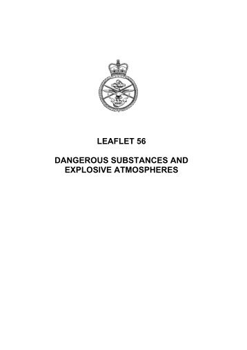 LEAFLET 56 DANGEROUS SUBSTANCES AND EXPLOSIVE ...