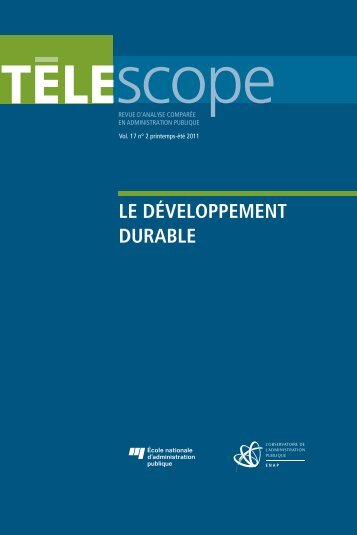le dÃ©veloppement durable - L'Observatoire de l'administration ...