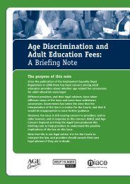 Age Discrimination and Adult Education Fees - Niace