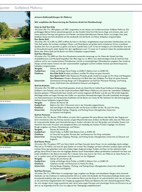 AIRTOURS - Erlebnis Golf - Winter 2008/2009 - tui.com ...