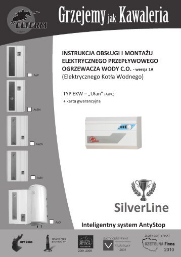 INSTRUKCJA OBSŁUGI I MONTAŻU ELEKTRYCZNEGO - Elterm