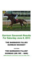 The Barbados Fillies Guineas Raceday - Barbados Turf Club