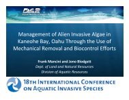 Management of Alien Invasive Algae in Kaneohe Bay, Oahu ... - ICAIS