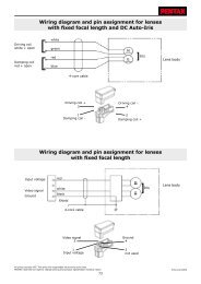 Wiring diagram and pin assignment for lenses with fixed ... - Pentax