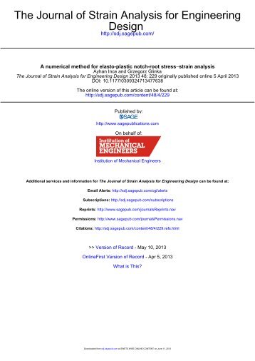 A numerical method for elasto-plastic notch-root stressâstrain analysis