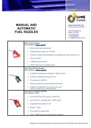 MANUAL AND AUTOMATIC FUEL NOZZLES - Lube Control