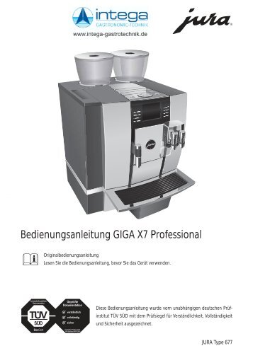 Bedienungsanleitung GIGA X7 Professional - Jura