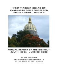 west virginia board of examiners for registered professional nurses