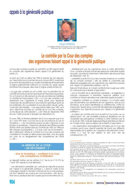 Georges CAPDEBOSCQ - Gestion et Finances Publiques La revue