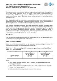 Hot Dip Galvanized Information Sheet No.7 - hdgasa