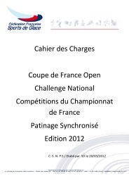 Cahier des Charges - Commission Sportive Nationale Patinage ...