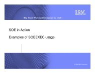 SOE in Action Examples of SOEEXEC usage - Nordic TWS conference