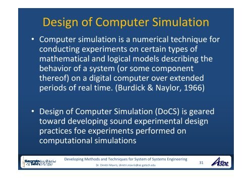 System-of-Systems Engineering - Liophant Simulation