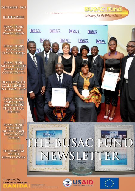 December 2012 Newsletter - BUSAC