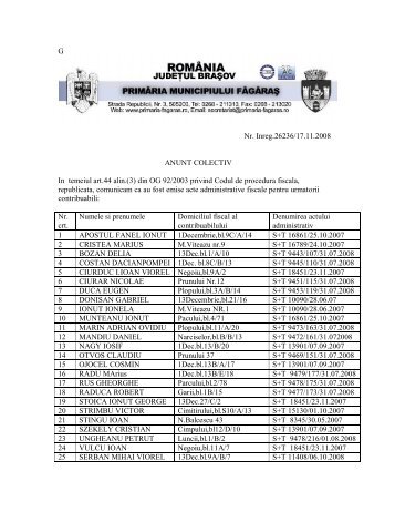 G Nr. Inreg.26236/17.11.2008 ANUNT COLECTIV In temeiul art.44 ...