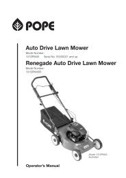 Auto Drive Lawn Mower Renegade Auto Drive ... - Pope Products