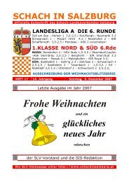 16. Jahrgang - Heft 17 - Schach-Landesverband Salzburg