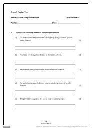 Form 3 English Test Test 8: Active and passive voice Total ... - Pearson