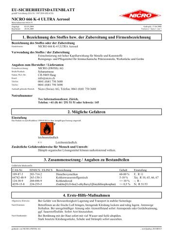 NICRO 666 - K4 Ultra - Aerosolform