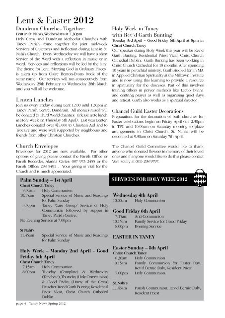 Volume 24 Issue 4 - Taney Parish website