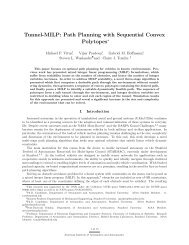 Tunnel-MILP: Path Planning with Sequential Convex ... - Michael Vitus