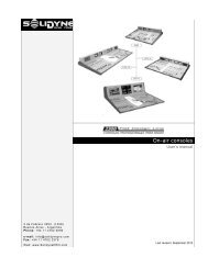 On-air consoles - Solidyne