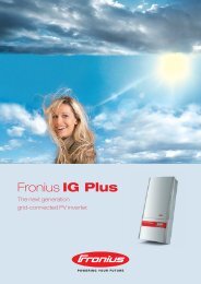 Fronius IG Plus 35 / 50 / 70 / 100 / 120 / 150 - jms Solar Handel GmbH