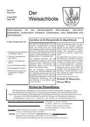 Der Weisachbote - Pfarrweisach