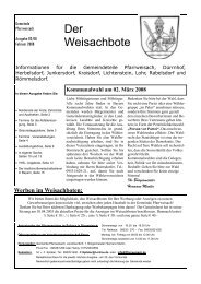 Der Weisachbote - Februar 2008 - Pfarrweisach