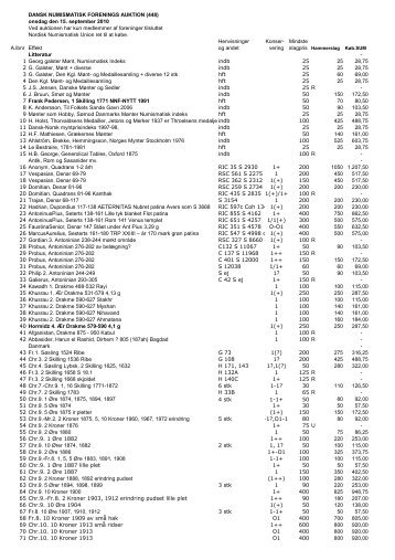Auktion 448 den 15.09.2010 - Dansk Numismatisk Forening