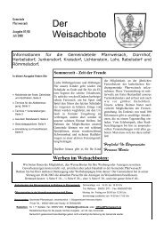 Der Weisachbote - Juli 2008 - Pfarrweisach