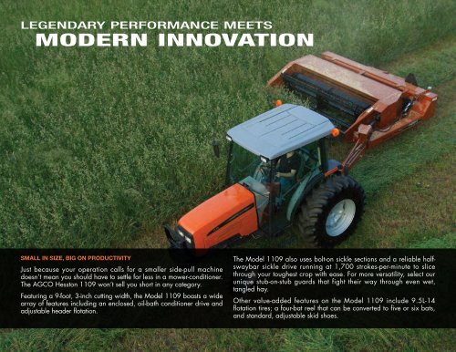 MOWERS AND MOWER-CONDITIONERS - AGCO Iron