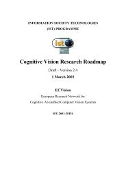 Cognitive Vision Research Roadmap - David Vernon