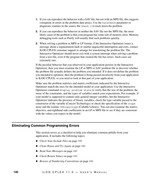 ILOG CPLEX 11.0 User's Manual