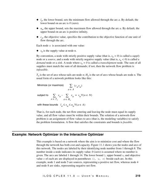 ILOG CPLEX 11.0 User's Manual