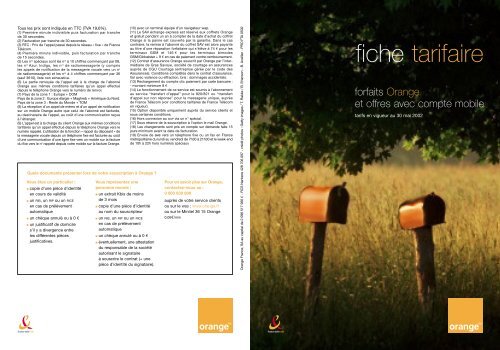 PDF Télécharger fiche tarifaire orange Gratuit PDF | PDFprof.com