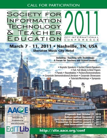 March 7 - 11, 2011 • Nashville, TN, USA - Society for Information ...